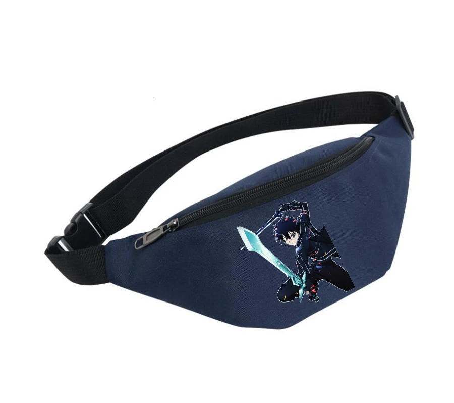 Waist Bag women Belt Waterproof Chest Handbag Unisex Fanny Pack Ladies Belly Bags For anime Sword Art Online | Багаж и сумки