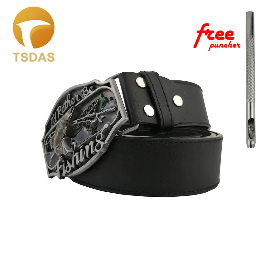 Пряжка для ремня с 3d рыбками мужчин и женщин модный пояс шириной 4 см животными