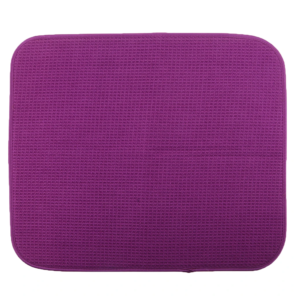 Purple Red Микрофибра коврик для сушки для кухонного счетчика абсорбирующий коврик для сушки сушилка для посуды коврик, обеденный стол коврики, 8 цветов на выбор - Цвет: Purple Red