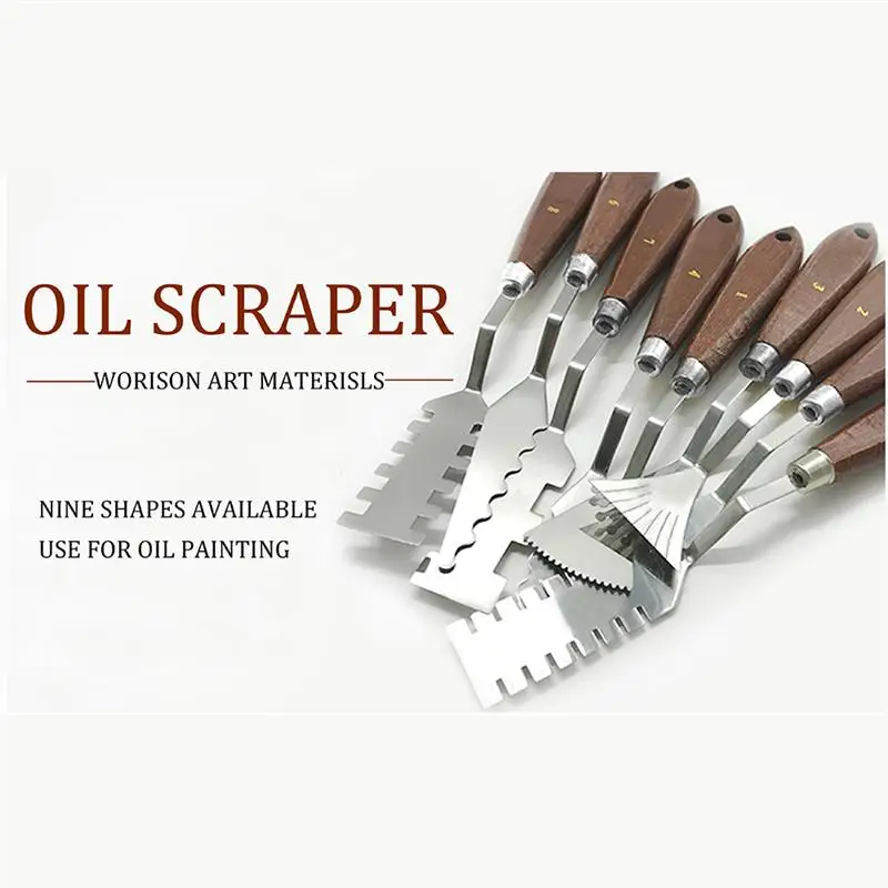 9 шт./компл. скребок для смешивания изобразительных искусств палитра из