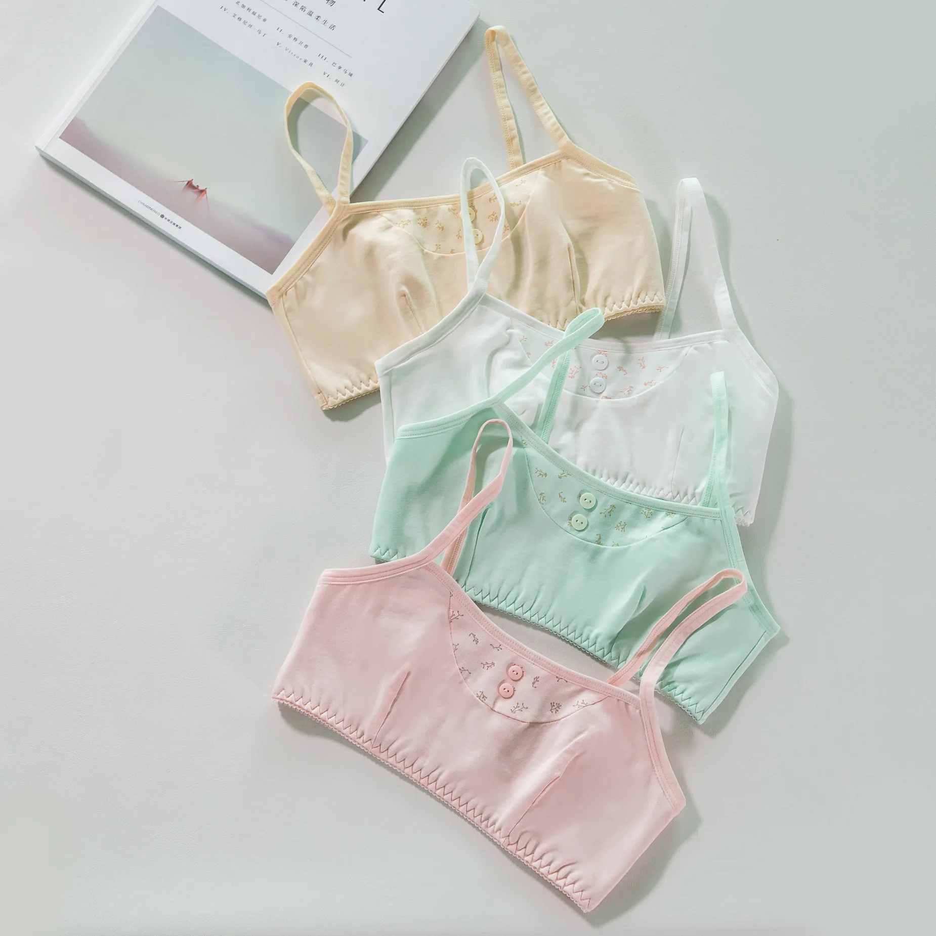 2019 высококачественный жилет для девочек бюстгальтер из хлопка спортивный