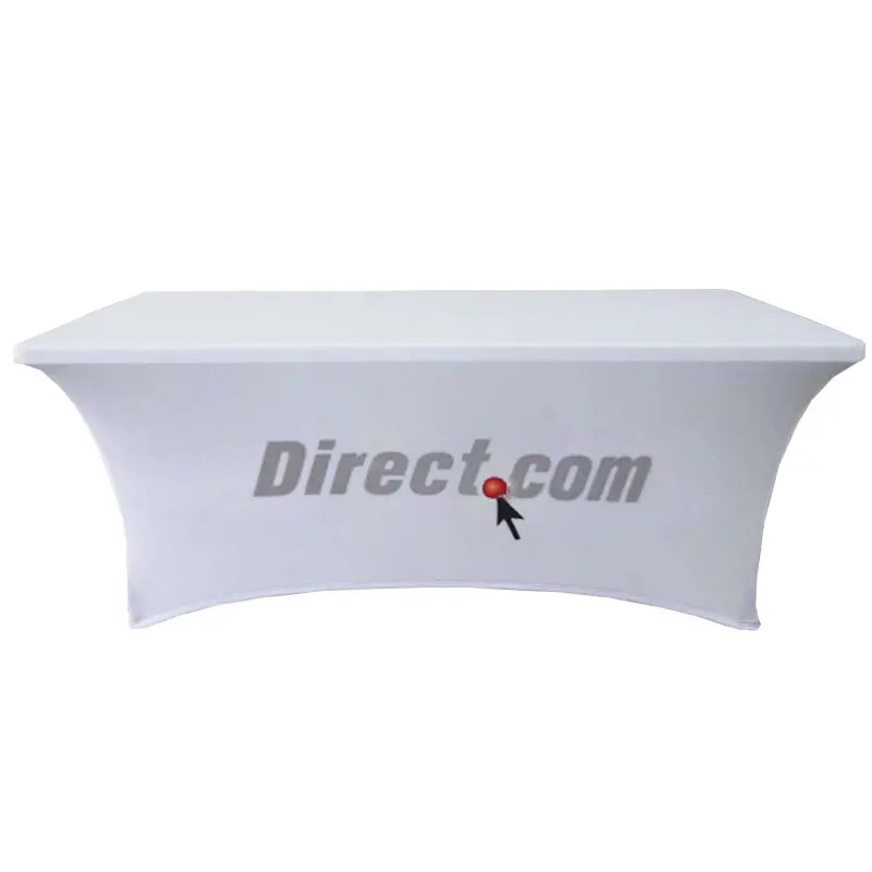 Cloth 4ft 6ft 8ft Advertising Spandex Tablecloth For Trade Show Outdoor Display