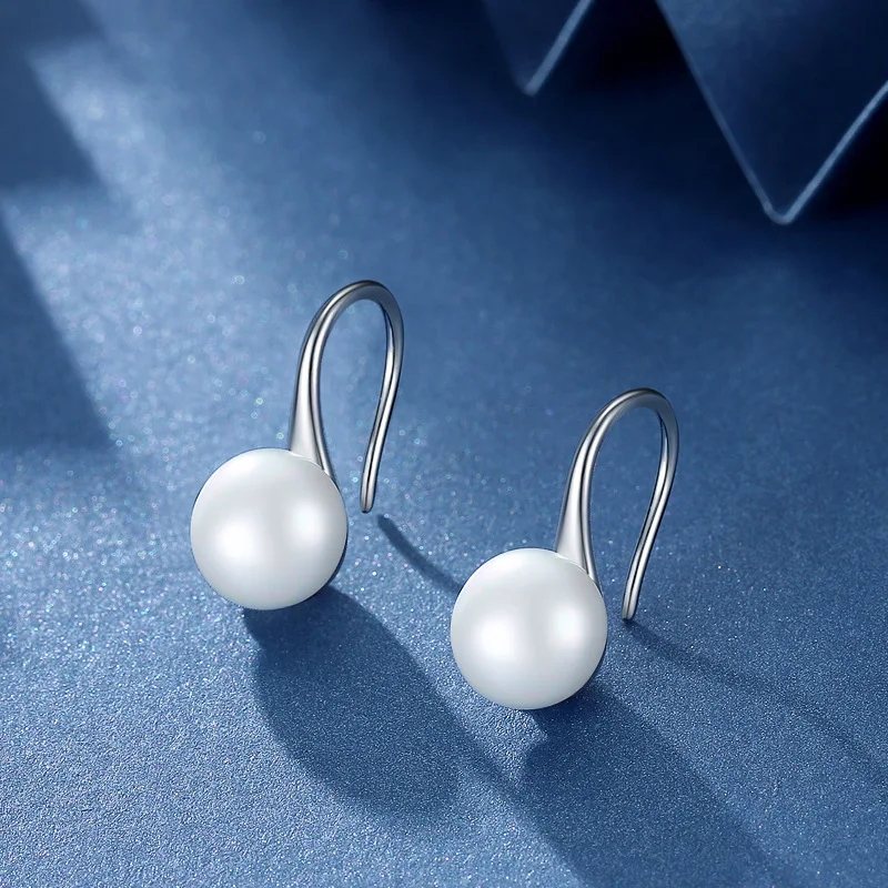 

Серьги-подвески женские из серебра 925 пробы с жемчугом