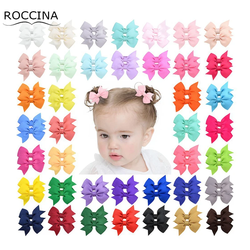 

Заколка-шпилька для волос для маленьких девочек, 12 шт., бант из корсажной ленты, BB заколки, банты из бутика, аксессуары для волос для младенце...