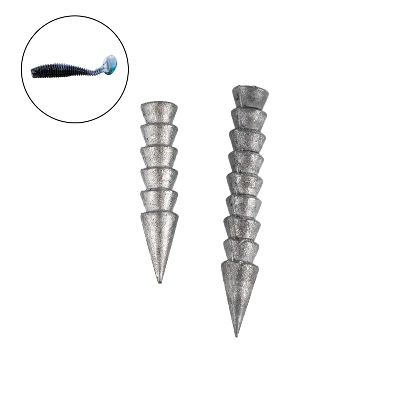 

10pcs/lot Tungsten Fishing Sinker 0.9g-1.3g Insert Fishing Weights Sinkers Nail Sinker Wacky Soft Worm Fishing Accessories