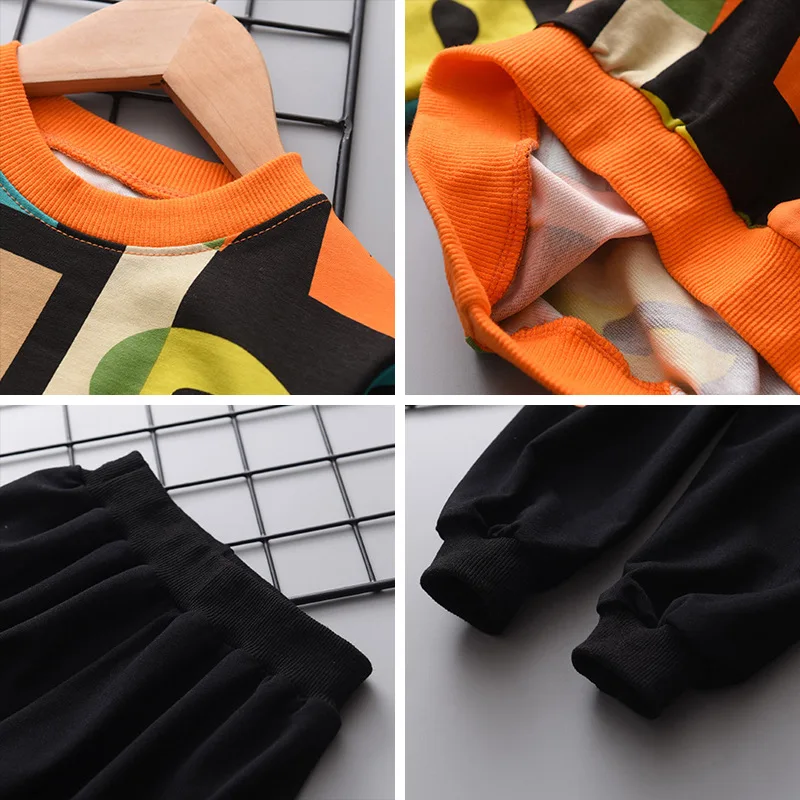 Boys Clothes Set Children's Clothing Sets Autumn Long Sleeve Sports Suits Letter Print Baby Clothes 2pcs Boy Spring Tops Pants
