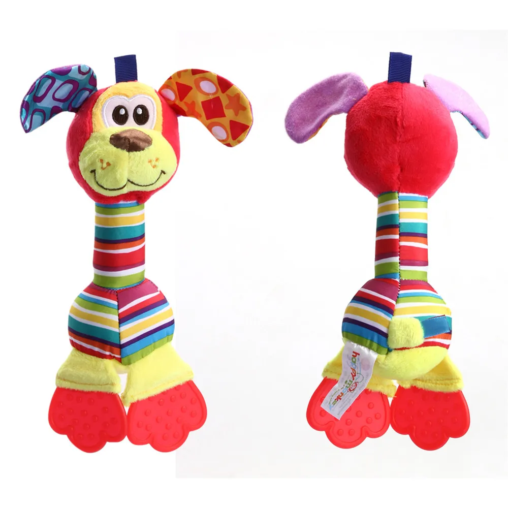 Baby Newborn Cartoon Animal Bed Hanging Rattle Giraffe/Elephant/Lion/Duck/Puppy/Monkey Handbells Infant Teether | Игрушки и хобби