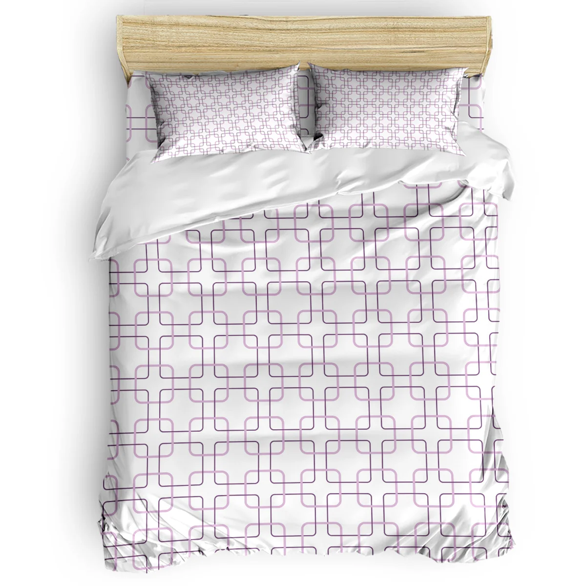 Modern Geometry Duvet Cover Set Vintage Floral Art Design Collection of 3/4pcs Bedding Bed Sheet Pillowcases | Дом и сад