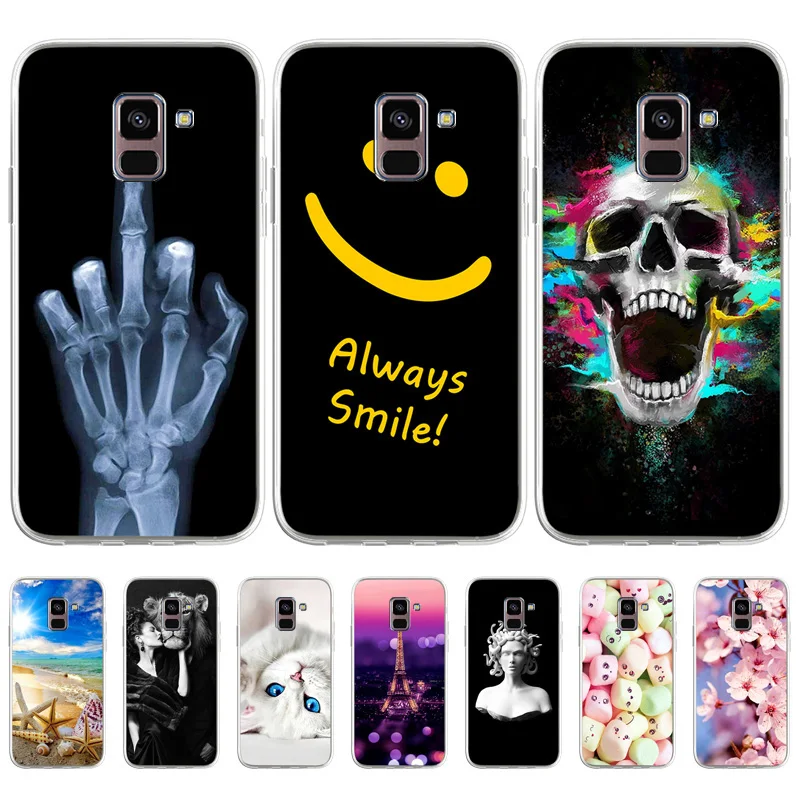 

Anime Case For Samsung J8 2018 Case Soft TPU Silicone For Samsung Galaxy J7 J5 2017 J6 J4 Plus 2018 Funda Black Painted Cover