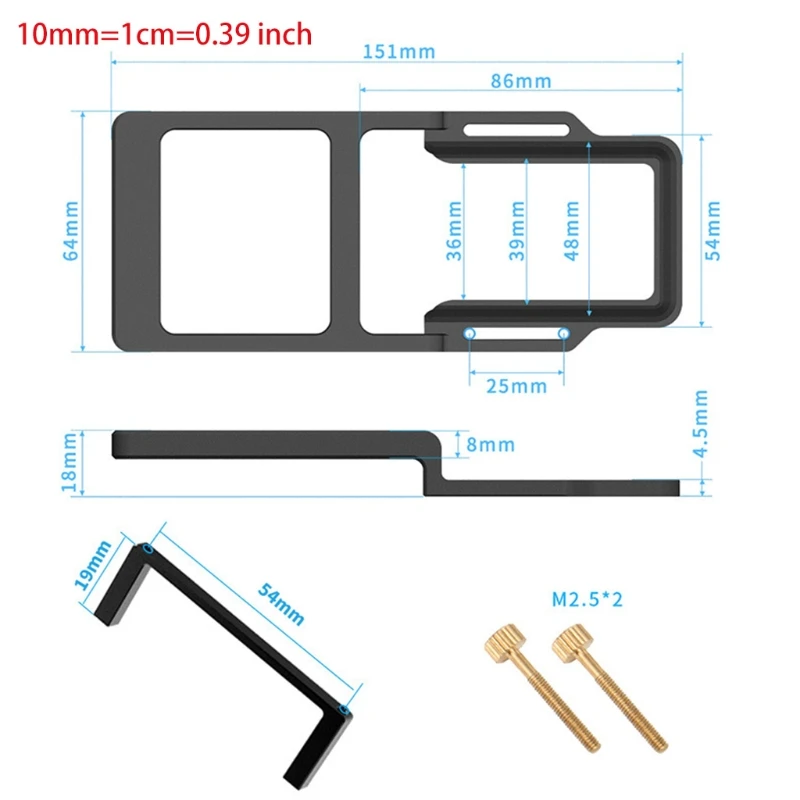 

B2RC Portable Durable Gimbal Adapter Stabilizer Compatible for gopro9/8 Sports Camera Lightweight Foldable Handheld