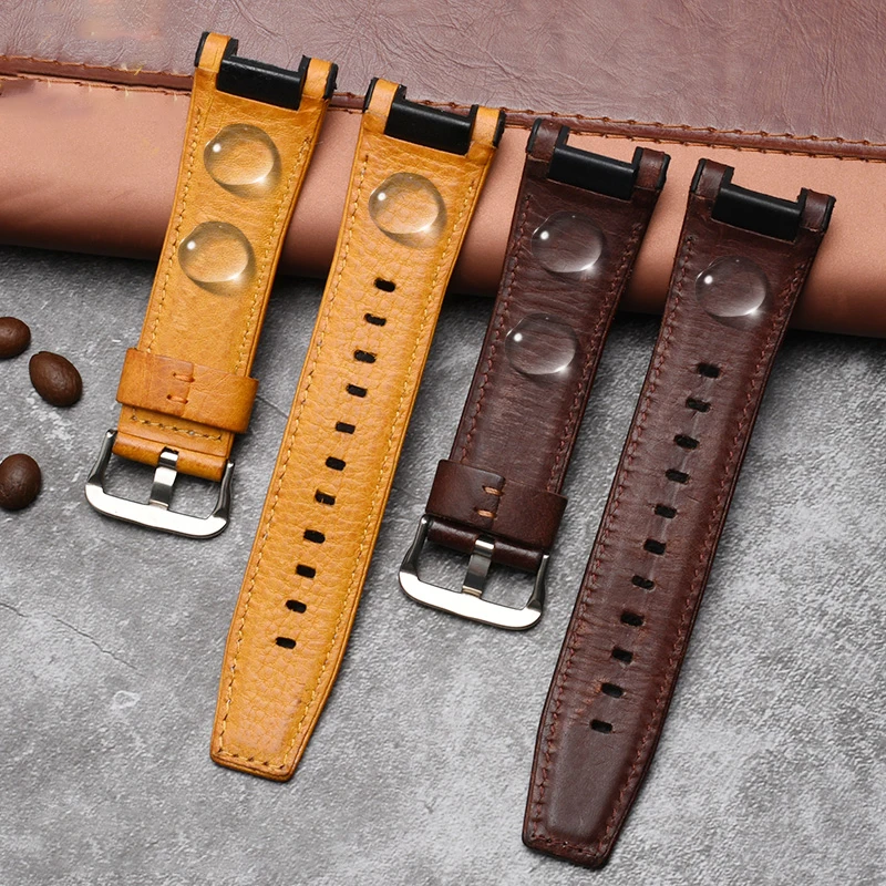 Leather strap for CASIO GST-S100g / S110 / S130l / W100G / W110 / 210B / 400G / 410 / B100 / W300 wristband accessories 26x14mm