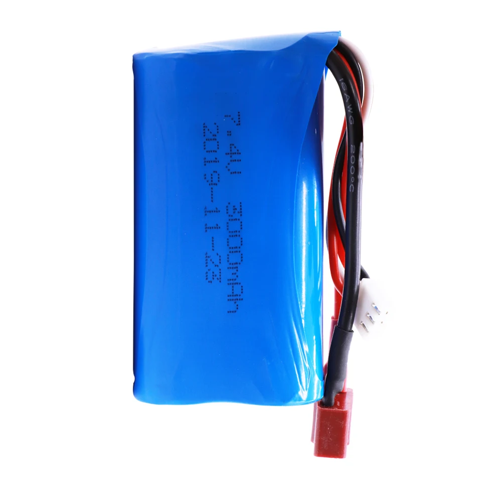 7 4 V 3000mah 18650 Lipo аккумулятор для Wltoys 12428 12401 12402 12403 FY 03 FY01 FY02 фотоаккумулятор запасные