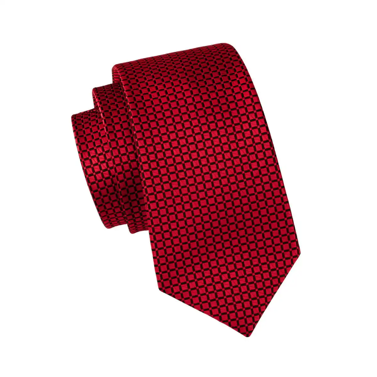 

Red new male silk wedding scarf cufflinks define geometric neck for this business party wang