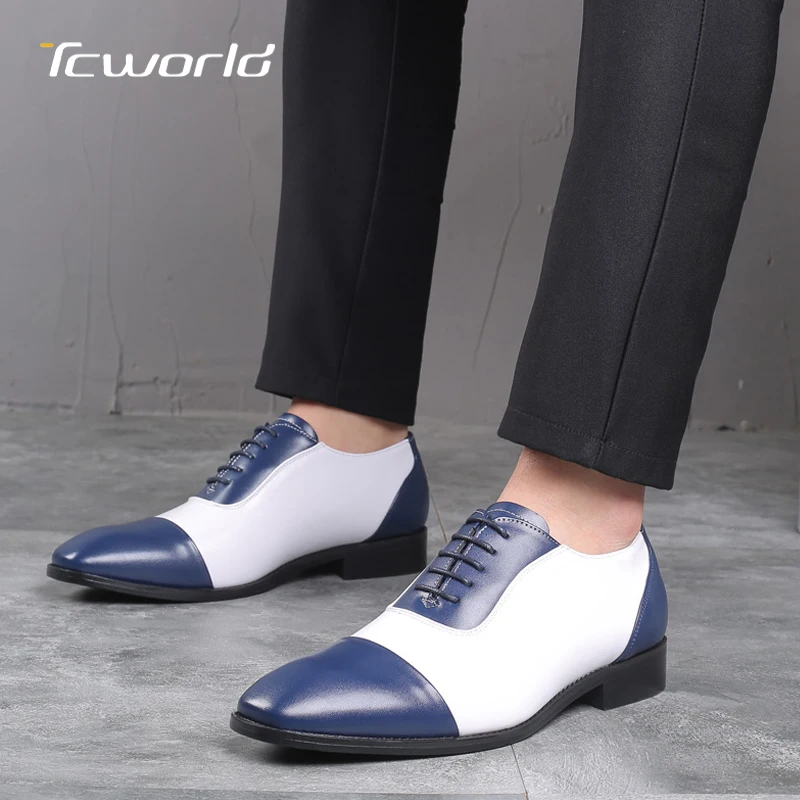 Мужские кожаные туфли-оксфорды модная деловая обувь для офиса свадьбы размера