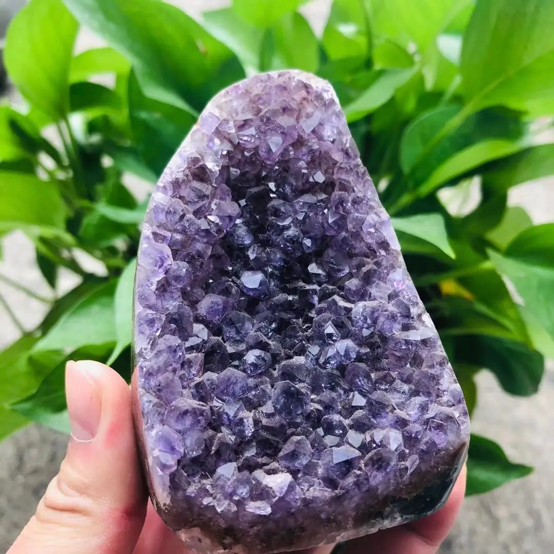 

200 г-2000 г природный аметист, Жеода Quartz Cluster образец кристаллического минерала Energy Healing Stone 1 шт.