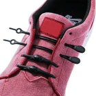 Силиконовые шнурки 1 пара, круглые эластичные для всех кроссовок, без завязывания, подходят для обуви
