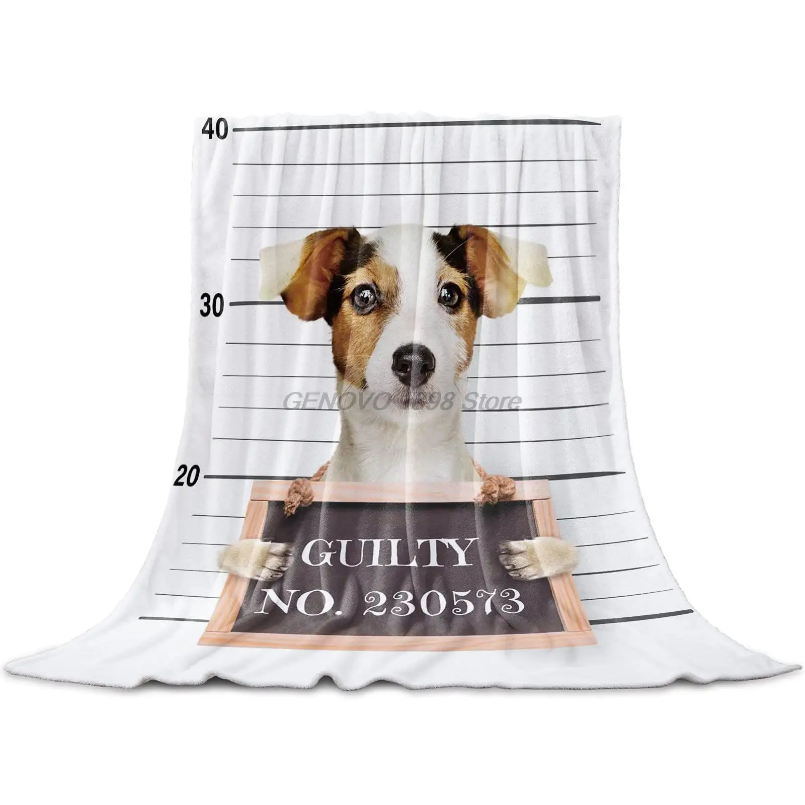 

Sweet - Home Fleece Throw Blanket Full Size, Jack-Russell-Terrier Bad Dog, Lightweight Flannel Blankets for Couch Bed Living Roo