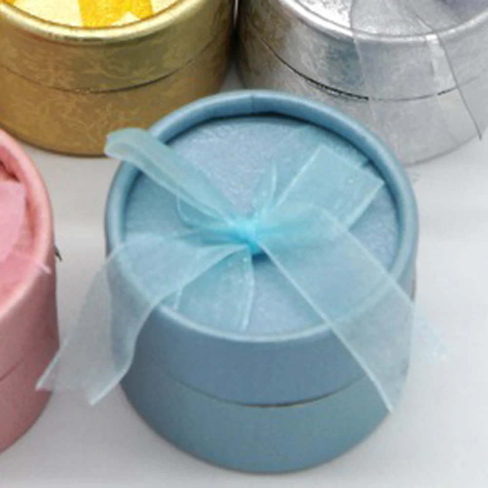 

Fashion Mini Jewelry Storage Paper Box Round Shape Cute Small Gift Box For Ring Earrings Color Random 5.2*5.2*3.6cm