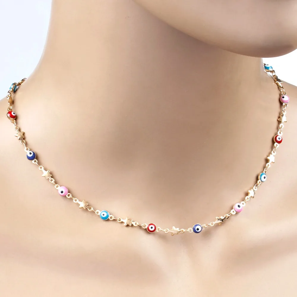 

2019 Trendy Star Evil Eye Choker For Women Chain Necklace