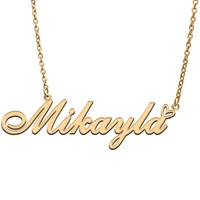 mikayla name tag necklace personalized pendant jewelry gifts for mom daughter girl friend birthday christmas party present
