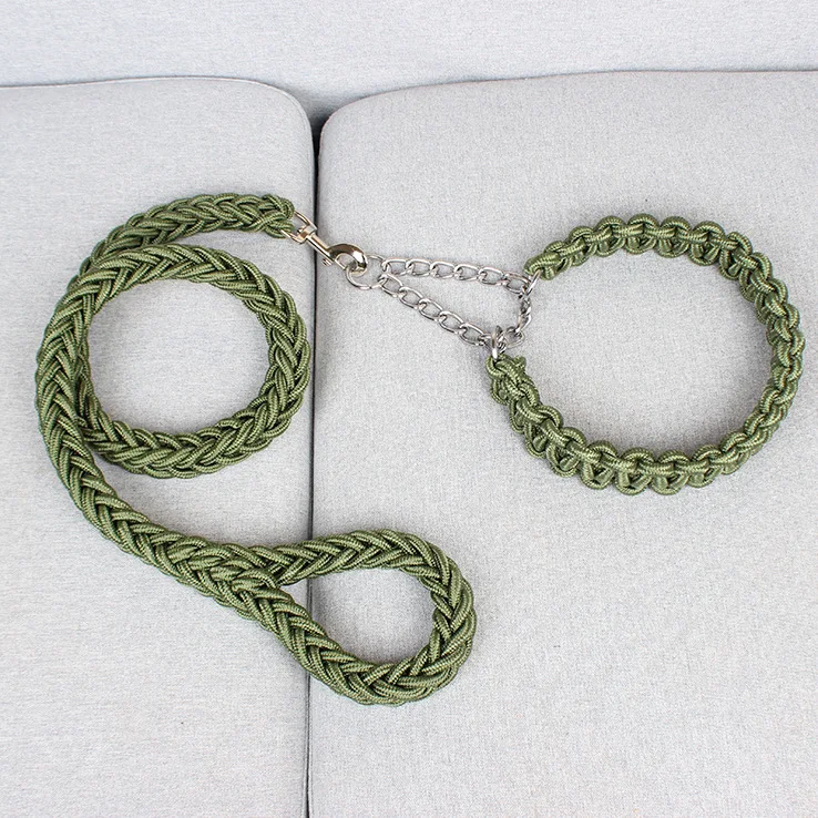

Dog collar big dog rope stereotyped rope P Chain pet hand holding rope leash traction belt Factory wholesale
