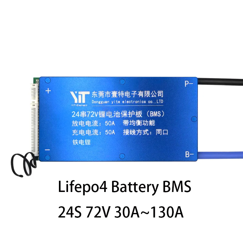 24S BMS 72V Lifepo4 Защитная плата для батареи баланес водонепроницаемый контроль темпа