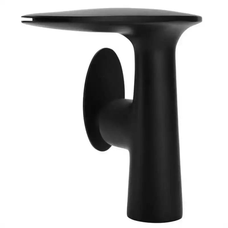 Черный кран Ванная комната раковины Смеситель горячей и холодной воды Водопад