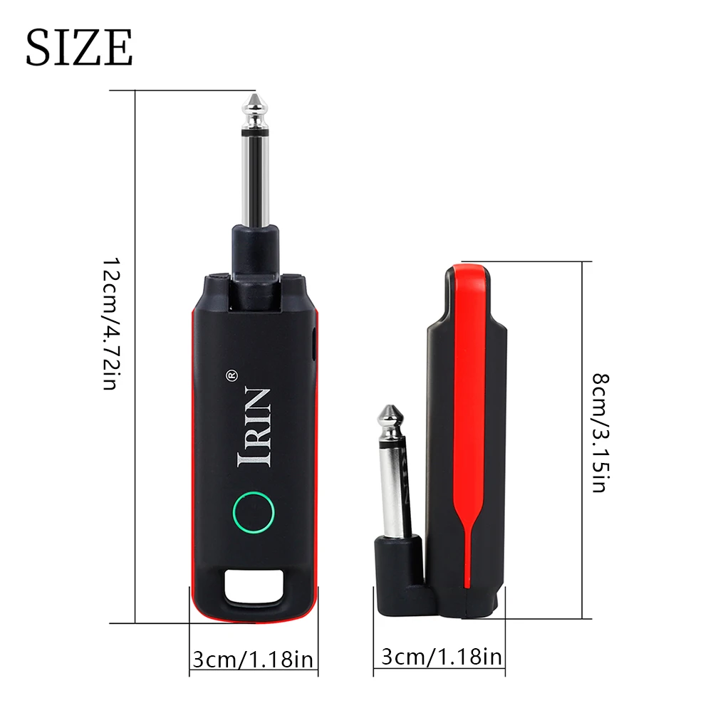 

2PCS Guitar Transmitter Receiver Rechargeable Wireless Guitar Battery System for Electric Guitar Bass guitar transmitter