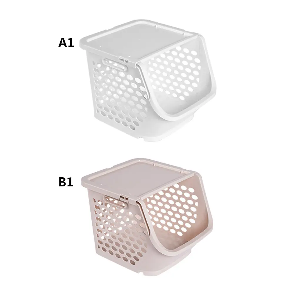 

Fruit And Vegetable Kitchen Basket Clothes Storage Basket Multifunction Stackable Home Orangizer Basket