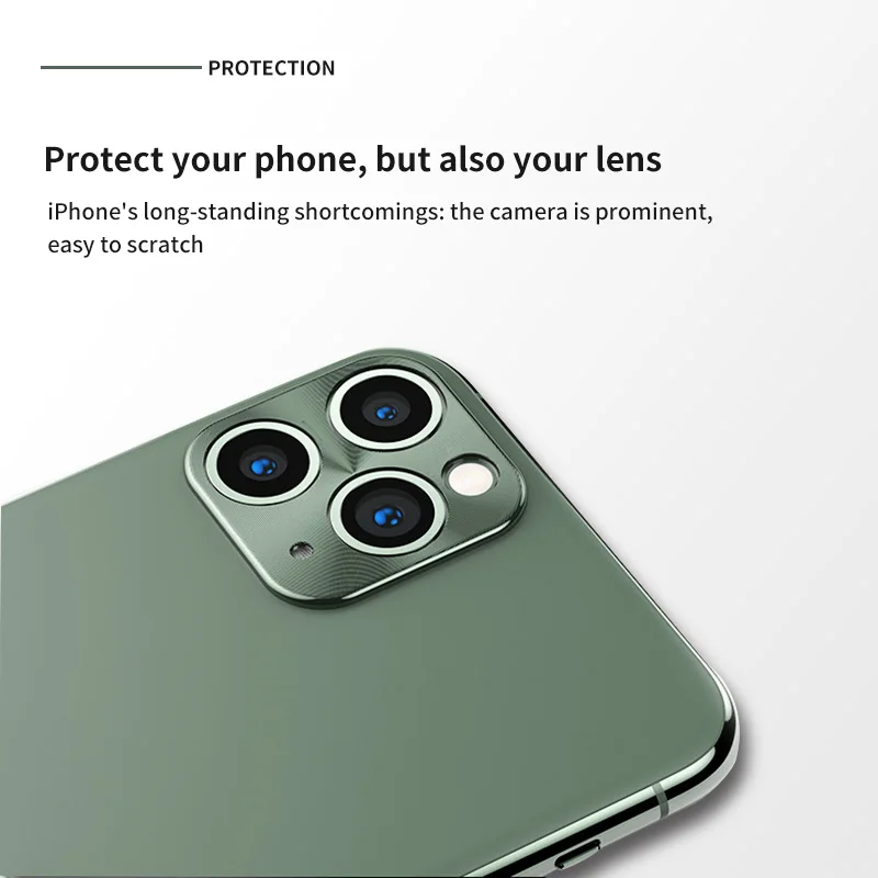 Защитный чехол для объектива задней камеры iPhone 11 Pro Max металлическая крышка из
