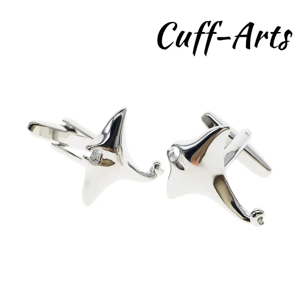Запонки для мужчин Manta Ray запонки с дизайном рыба подарки Gemelos Les Bouton De Manchette от Cuffarts