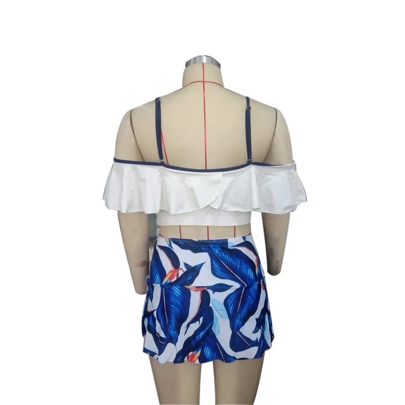

2021 New Swimwear Women Plus Size Tankini Swimsuits High Waist Ruffle Bathing Suit biquini Maillot De Bain