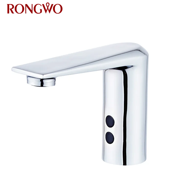 

RONGWO Sensor Faucet Automatic Hand-Free Infrared Sensor Sink Faucet Hot Cold Mixer Bathroom Basin Tap Smart Inductive Tap