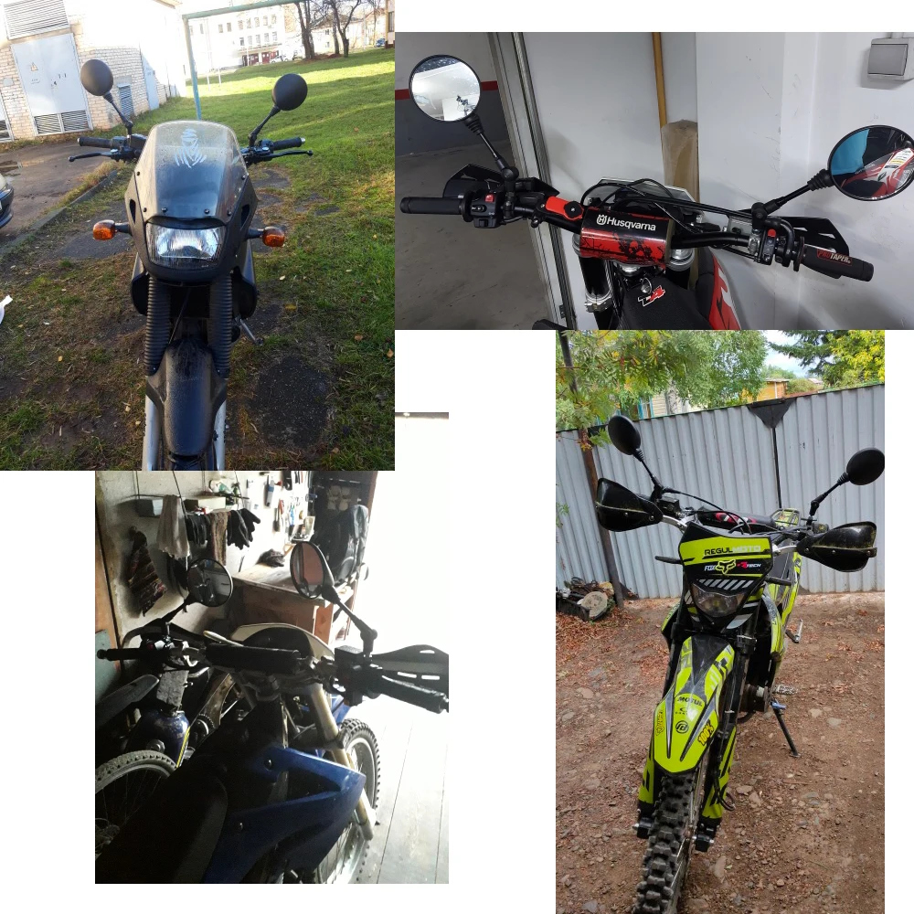 2 шт. Складной круглый зеркало заднего вида для скутера 10 мм, мотоцикла Motocross аксессуары боковое зеркало для велосипеда.