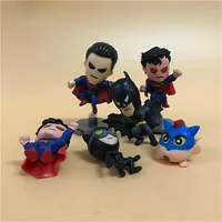 genuine marvel action figure dc justice league spider man bat man wonder woman q version model variety of small ornaments