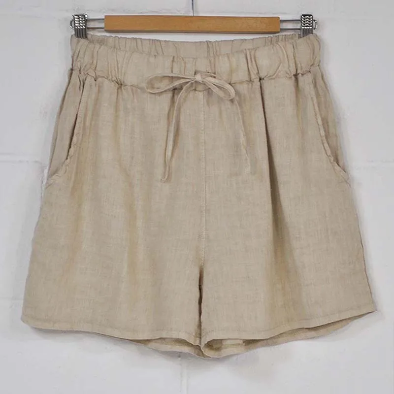 

Donsignet Summer New Cottonfabric Shorts Women Loose Wide-leg Pants Casual Pants Women Short Pants Women