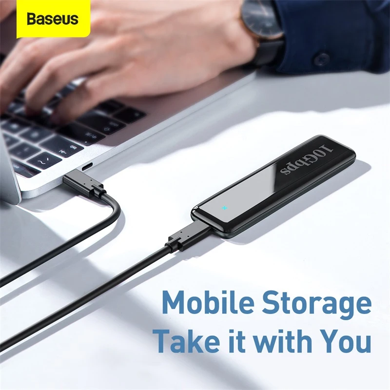 Baseus M2 SSD  NVME       M.2  USB Type C 3, 0,    NGFF SATA M/B    SSD Caddy