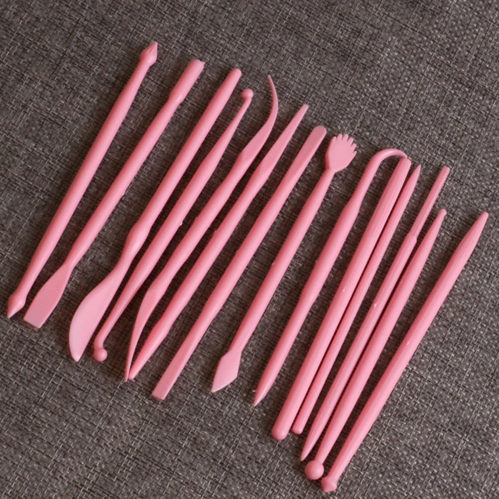 pink 14 шт./компл. набор для работы с мастикой «сделай сам» инструменты для украшения торта, цветочное моделирование, инструмент для торта, печенье, резак, ручка с гравировкой, инструменты для торта - Цвет: pink