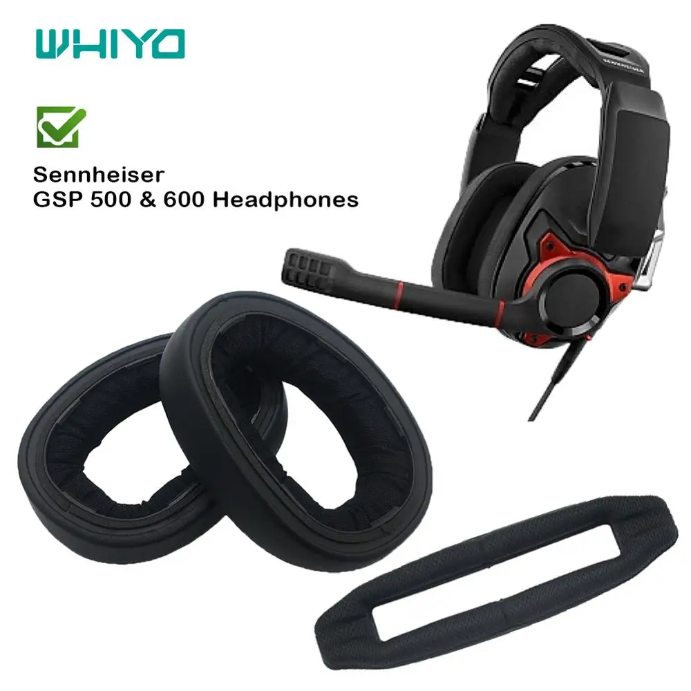 Whiyo 1 пара сменных подушечек для наушников Sennheiser GSP500 GSP600 подушечки