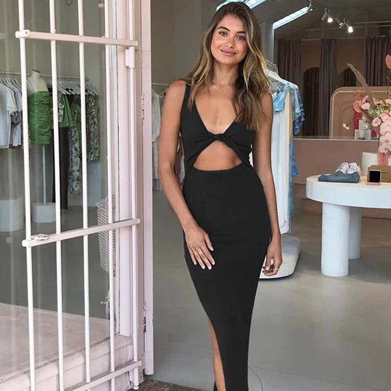 

Women's Sexy Backless Temperament Slim Dress Black