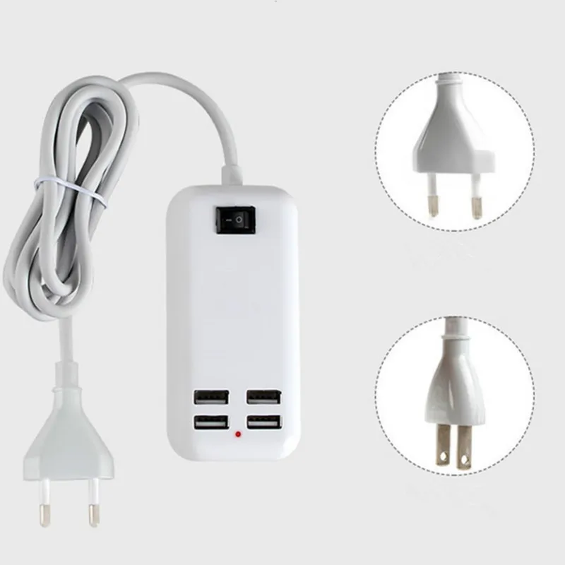 15 Вт 4 A порты USB многопортовое зарядное устройство Питание Зарядное устройство для мобильного телефона Зарядка для Iphone 8 samsung Galaxy S8 Plus Xiaomi IPad