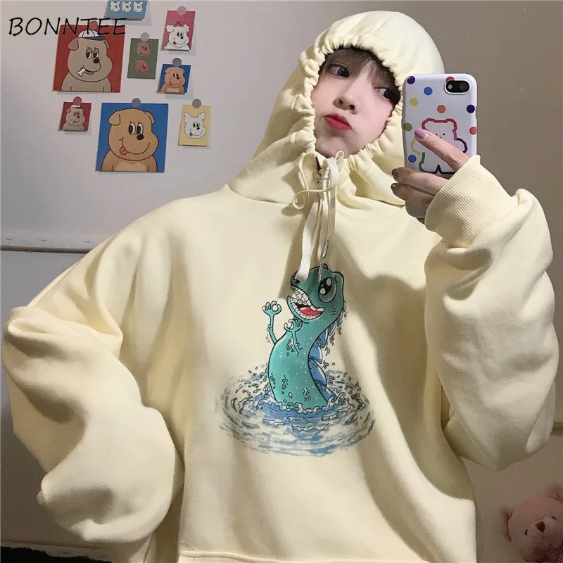 Женские толстовки с мультяшным принтом Kawaii корейский стиль Повседневный пуловер