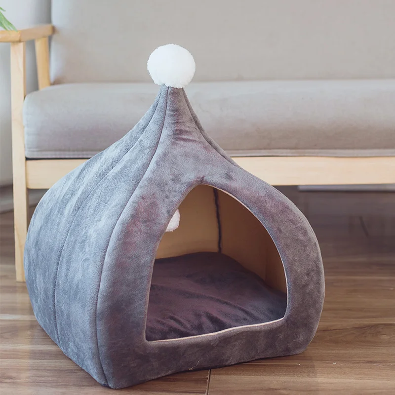 

Dog Bed Cat House Pet Tent Cave Foldable Kitten Nest Warm Soft Cushion Pet Accessories Little Mat Deep Sleping Whoesale CW232