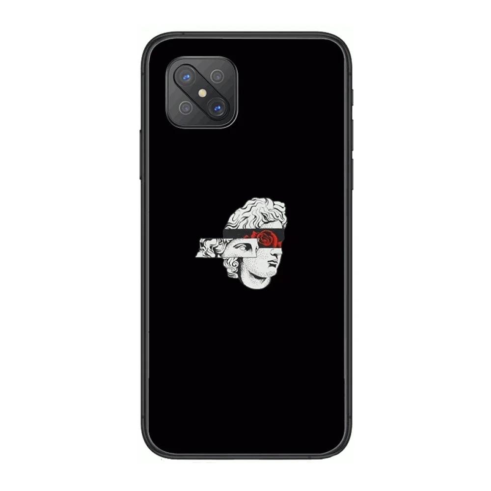 

Shockproof Exquisite Fashion Phone Case cover For OPPO A91 9 83 79 92s 5 F9 A7X Reno2 Realme6pro 5 black tpu cell cover