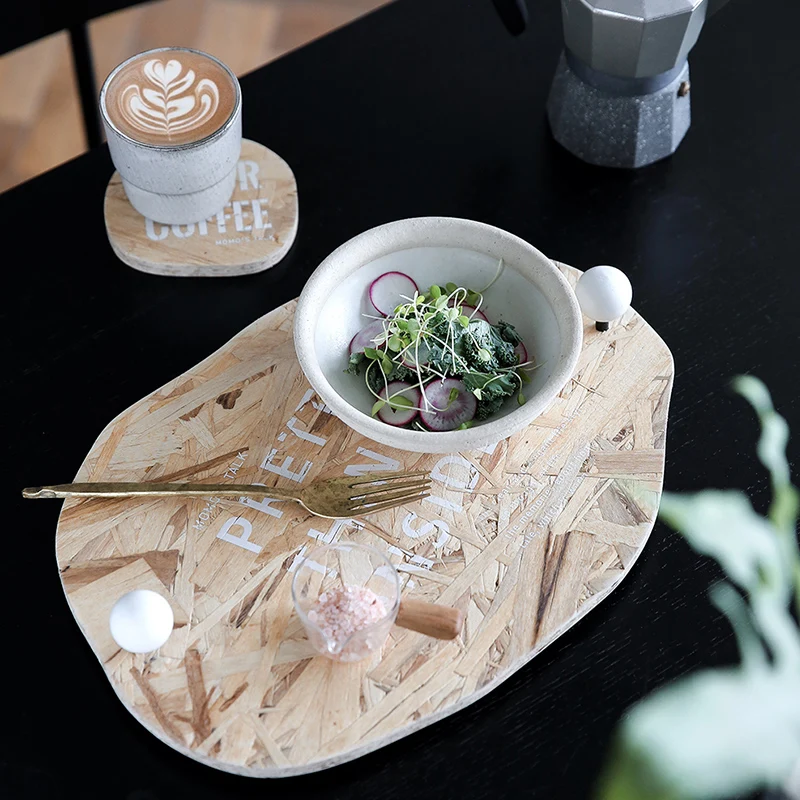 Nordic Dinner Plates Sets Wooden Serving Tray Tea Coffee Mats Irregular Desserts Food Organizer Platter Home Dinning Room Decor | Дом и сад