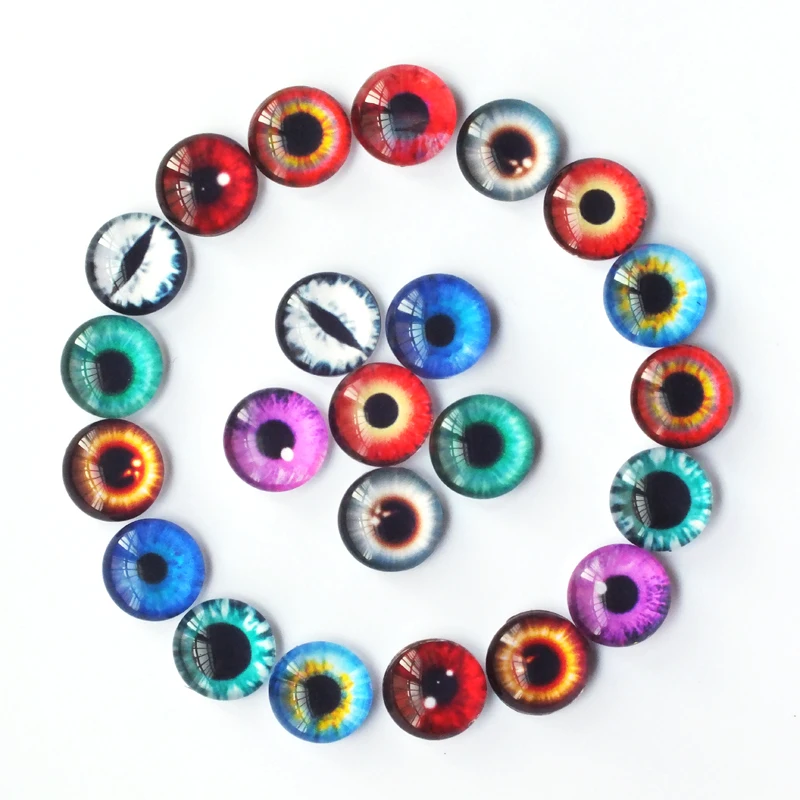 8-20 мм Φ Eyes смешанные глаза Дракона круглые стеклянные кабошоны фото купол