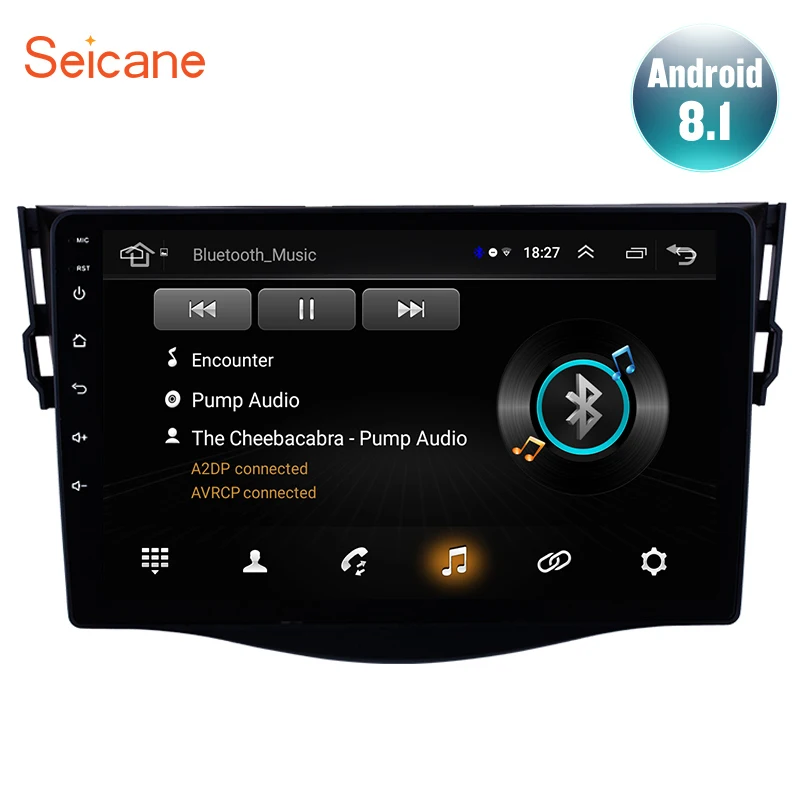 Seicane Android 8,1 " 2Din автомобильный gps Navi Радио для 2007-2013 Toyota RAV4 мультимедийный плеер Поддержка 3g тыловая камера ТВ тюнер 1080P