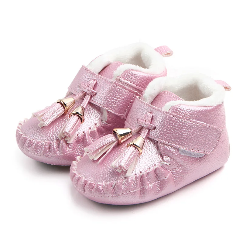 

Baby Boys Girls Shoes Winter Infants Warm Shoes Cute Girls Baby Booties Leather Boy Winter Baby Boots High Quality
