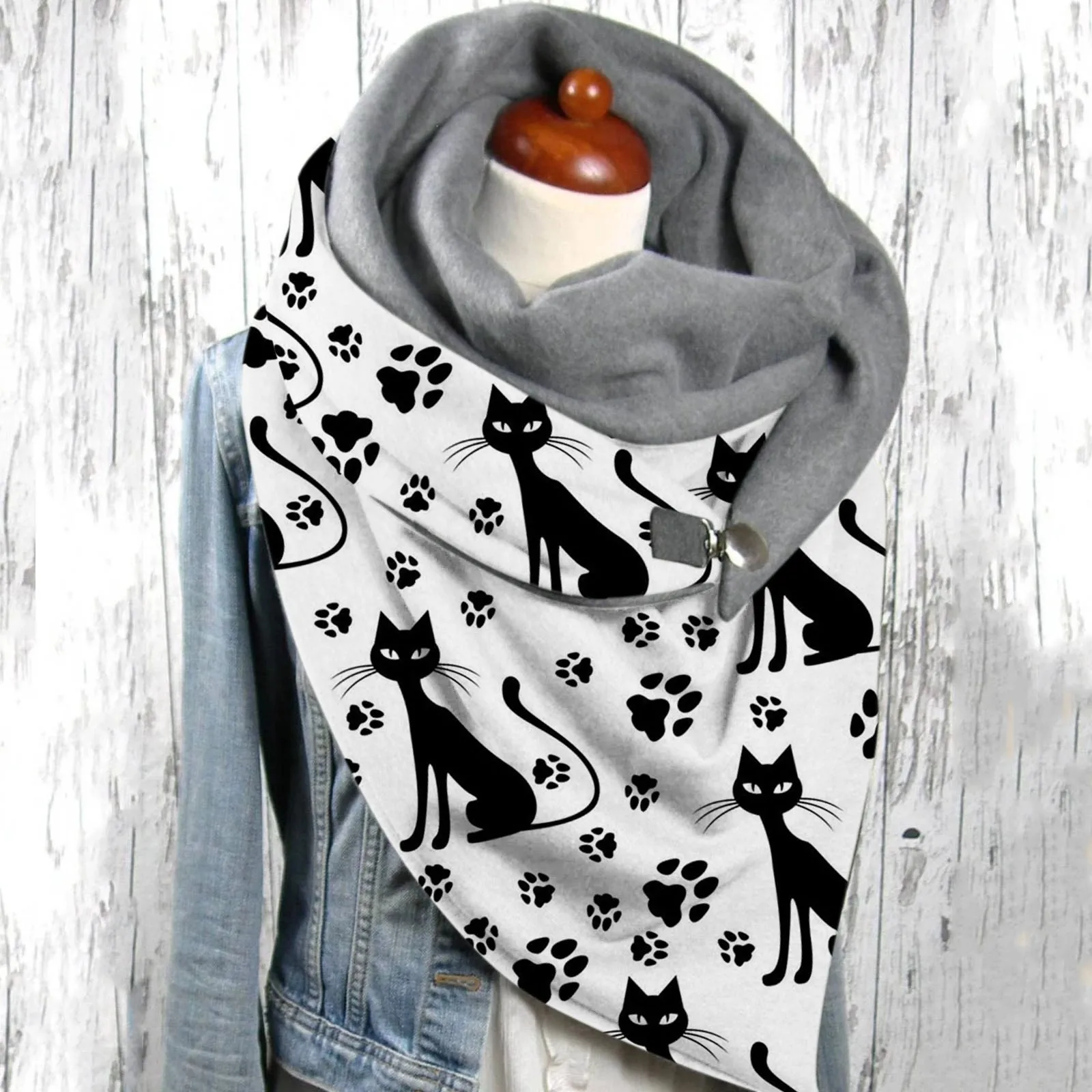 

Cute Winter Animals Scarf Women Men Keep Warm Printed Scarves