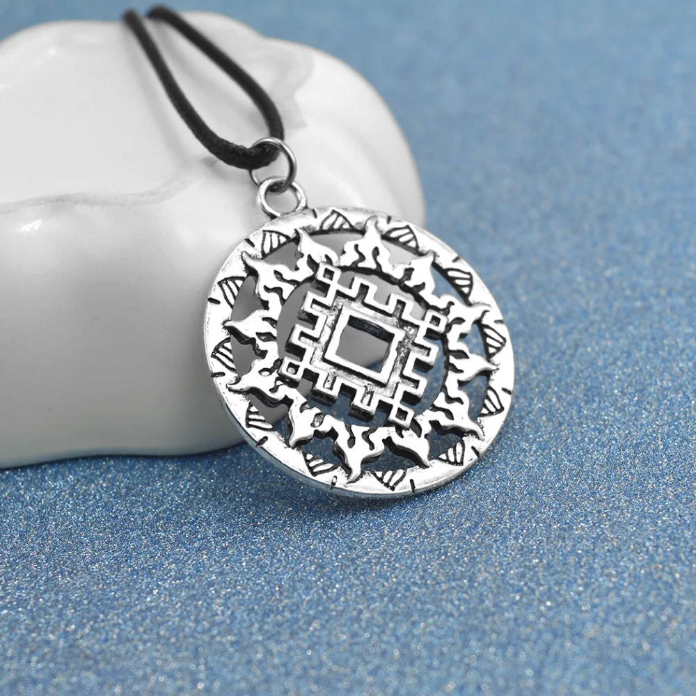 Чандлер античный позолоченный круглый кулон сын солнца солнечные перевые Руны